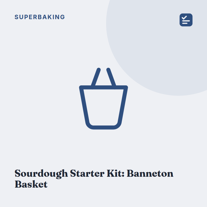 Superbaking Sourdough Starter Kit: 9" Banneton Basket, Silicone Sling & Jar